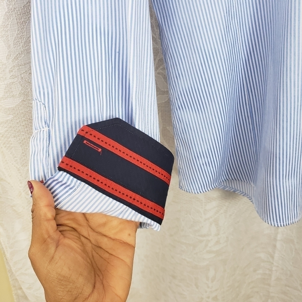 Sloane 044 Long-Sleeve Stripe Dress Shirt Size 3XL - Picture 10 of 13
